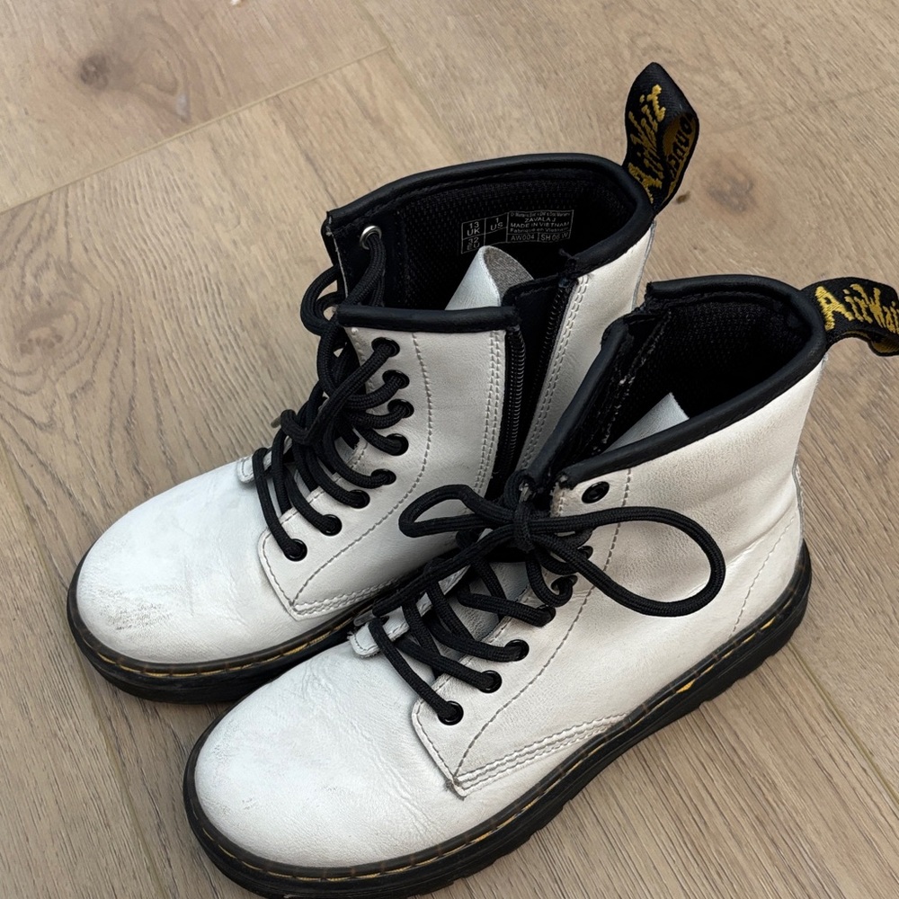 Dr. Martens Kids Black and White Boots